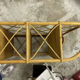 Rattan bookcase shelf