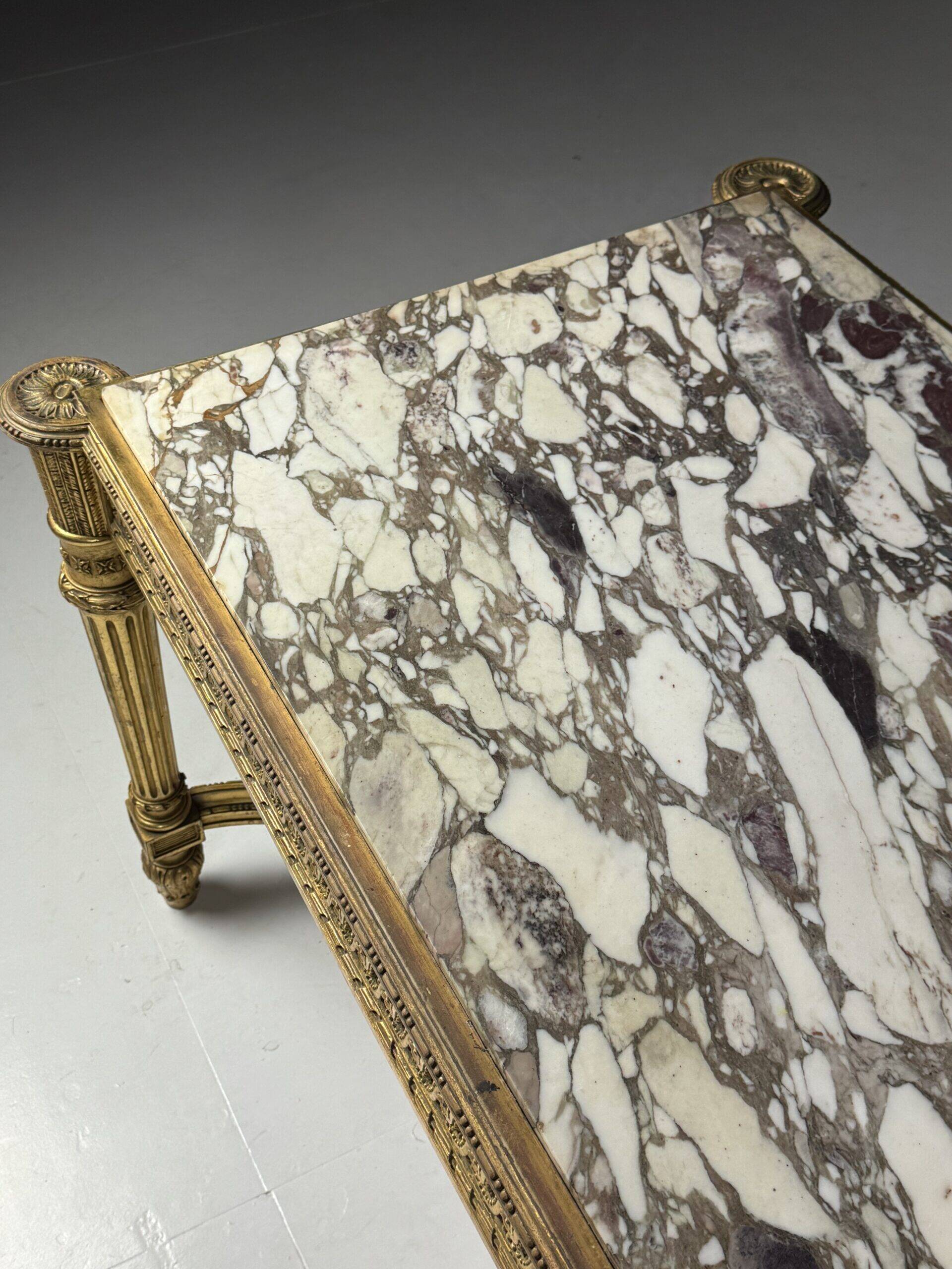 Louis XVI style centre table marble