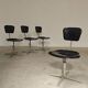 1 adjustable industrial chair metal Czechoslovakia 1960