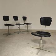 1 adjustable industrial chair metal Czechoslovakia 1960