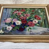 Oil painting on canvas signed dimensions: height -50cm-width -58cm-