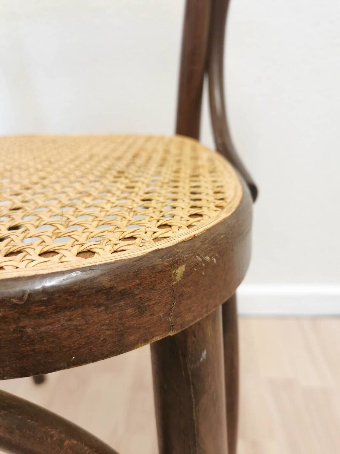 Vintage Bentwood Dining Chair with Cane Seat - Thonet Style