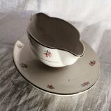 Saucière Bouquet porcelain flowers Sarreguemines Digoin