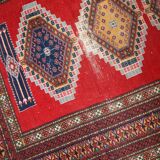 Tapis vintage fait main Bukhara ouzbek 128cm x 199cm (1960s)