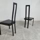 Set of 6 italian post modern dining chairs, 1980s