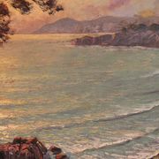 Grande peinture marine de Pierre Forest - Côte d'Azur, années 1920/1930