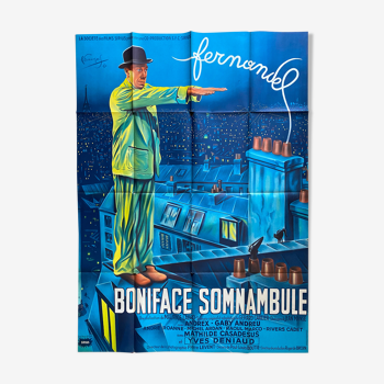 Affiche cinéma originale "Boniface Somnambule" Fernandel 120x160cm 1951