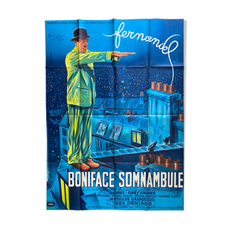 Original cinema poster "Boniface Somnambule" Fernandel 120x160cm 1951