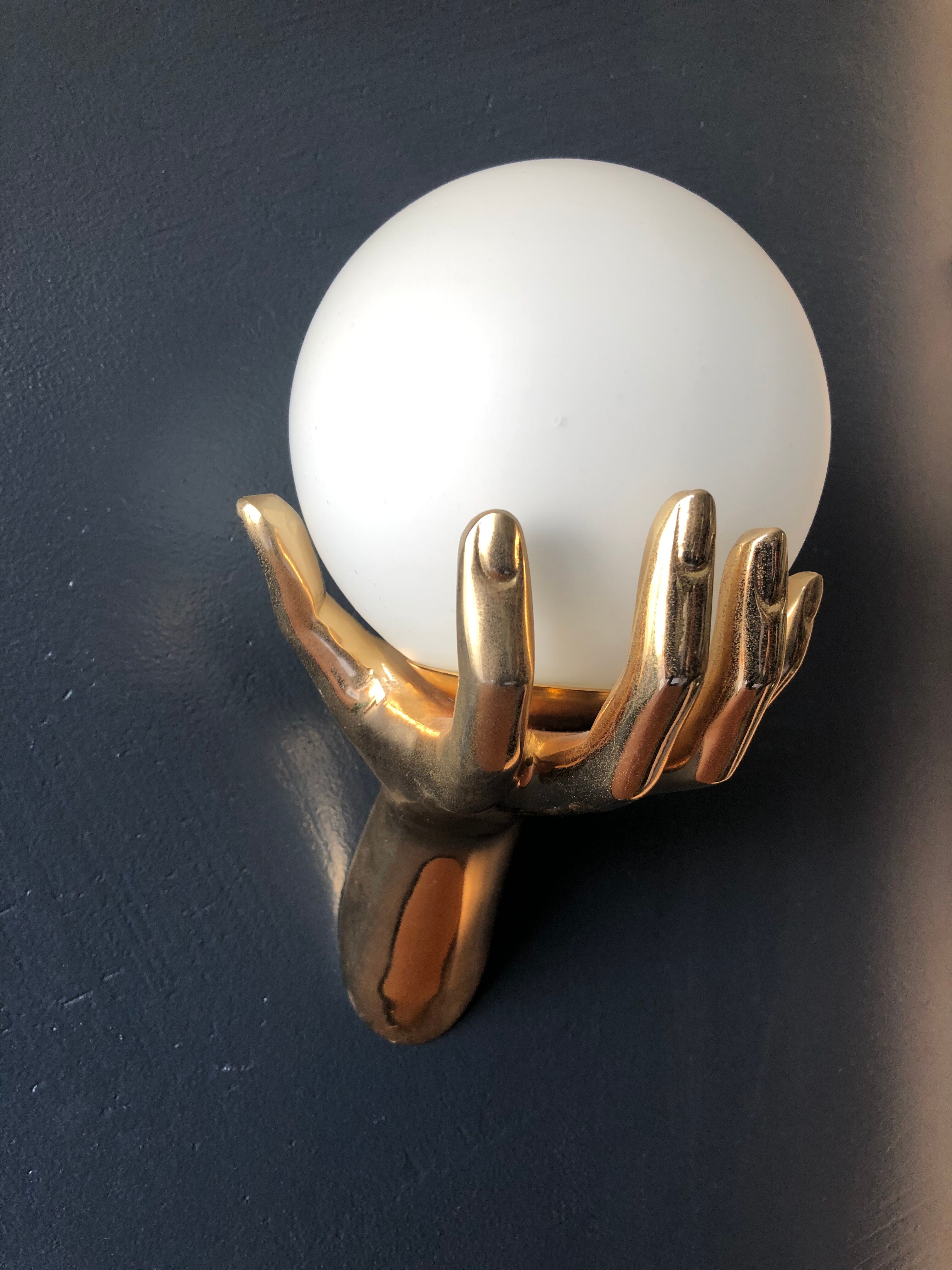 Bronze hand sconces, maison Arlus