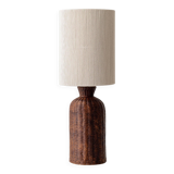 Ceramic Trompe L'Oeil Wicker Table Lamp with New Woven Cream Cord Lampshade