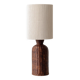 Ceramic Trompe L'Oeil Wicker Table Lamp with New Woven Cream Cord Lampshade
