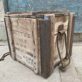 Ancient timber maritime military crate