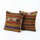 Set of 2 vintage kilim cushion covers 38x41 cm