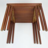 Danish modern teak nesting tables 3 side tables early 1960s
