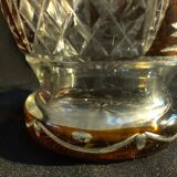 Cut Bohemian crystal vase