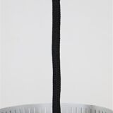 Rare lampe suspendue "Cylinder III" par Jo Hammerborg pour Fog & Mørup / années 1960 / design danois moderne du milieu du siècle / Teck / Laiton