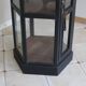 Antique black hexagonal display cabinet – 180 cm