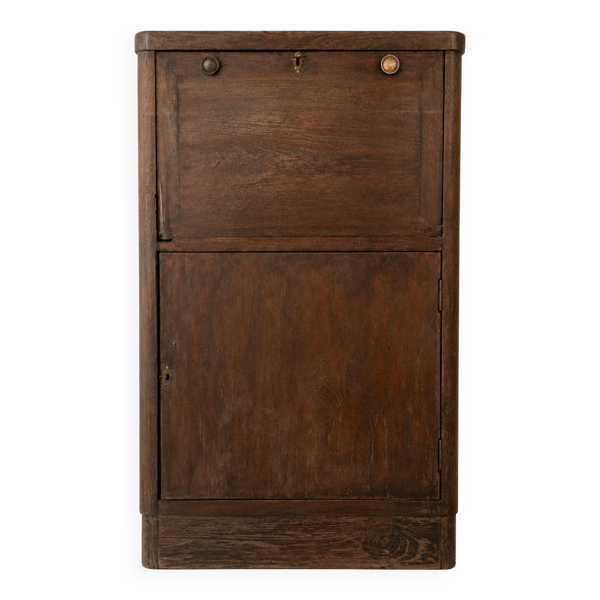 Meuble bar ancien en bois massif — pièce de caractère