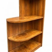 Art Deco corner shelf in French walnut, 1950.