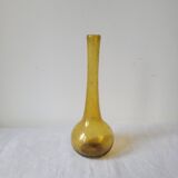 Soliflore vase in amber Biot glass