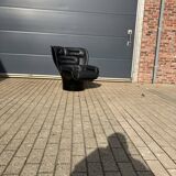 2x Chaise Joe Colombo Elda Longhi noir sur noir, état showroom !