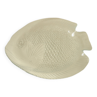 Vintage clear glass fish dish - retro tableware
