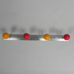 Wall-mounted coat rack with colored balls, 1950s