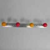 Wall-mounted coat rack with colored balls, 1950s