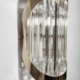 Aplique de pared de cristales. Italia, 1980s.