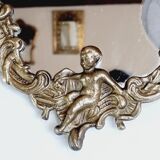 Cherub brass mirror