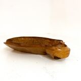 Vide poche, en bois massif et dense, artisanat suédois, années 30-50.