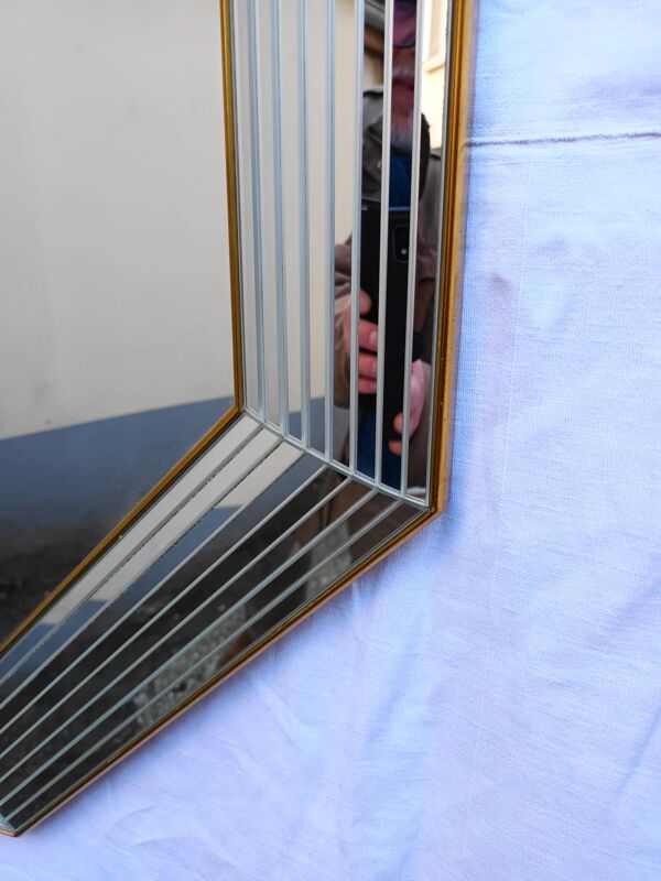 Miroir octogonal Belge ''Miroir Deknudt'' des années 80