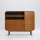Buffet haut en teck, Italie, années 1960