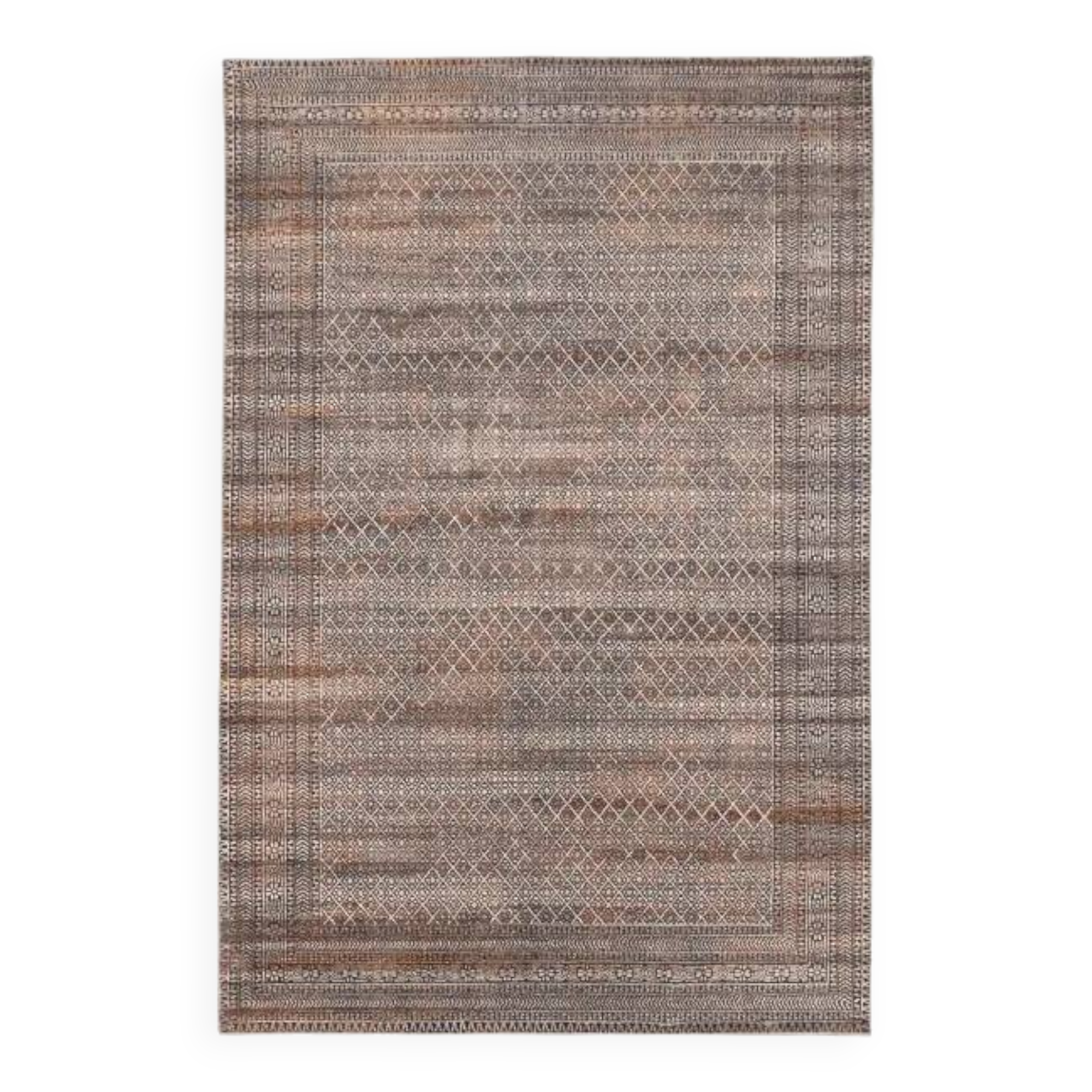HAKI brown oriental wool rug