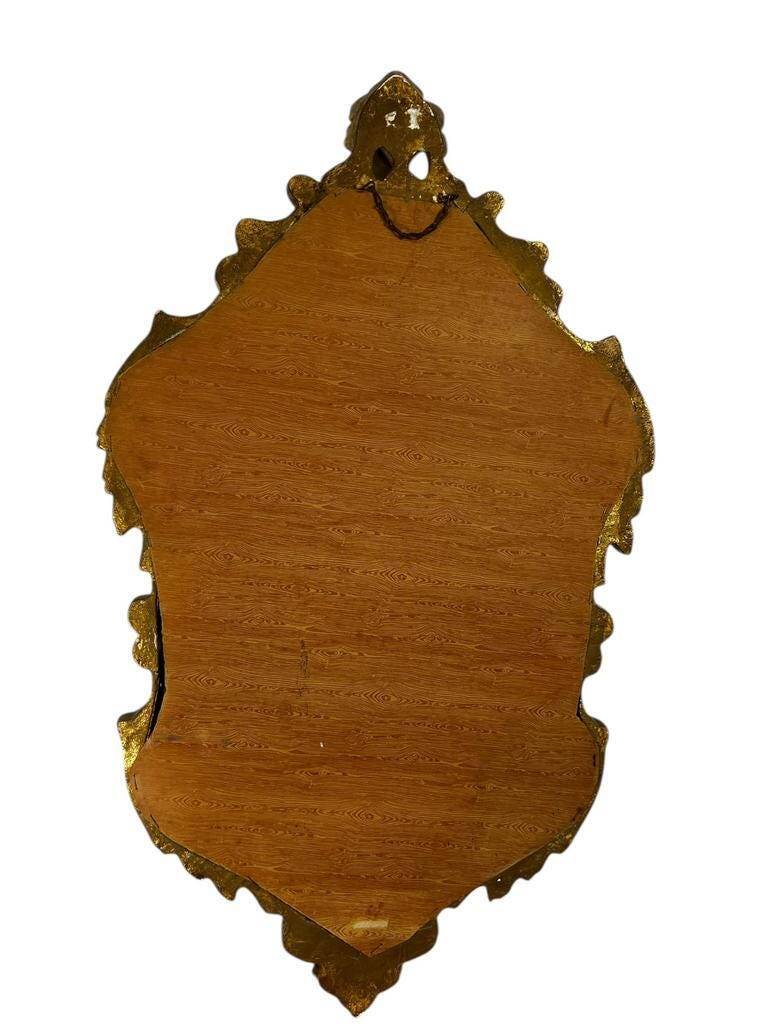 Vintage gold baroque wall mirror