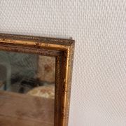 Vintage Square Mirror with Gilded Wood Frame by Sylvain Zonco, Casablanca 1950