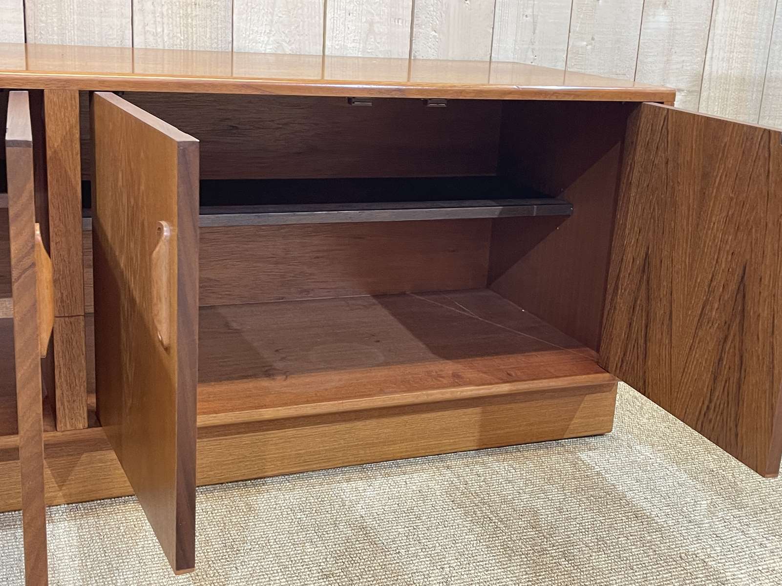 Row of the English brand Gplan in teak from the 70s
