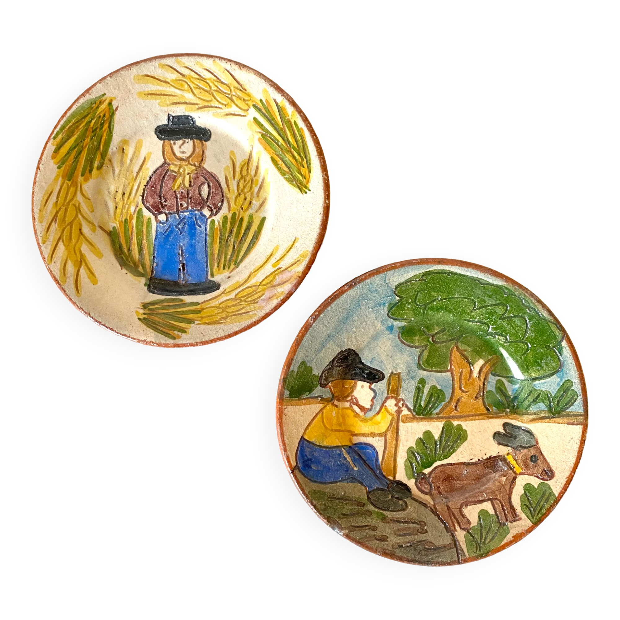 Decorative terracotta plates, Brittany