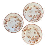 Fauvette plate, Gien x3