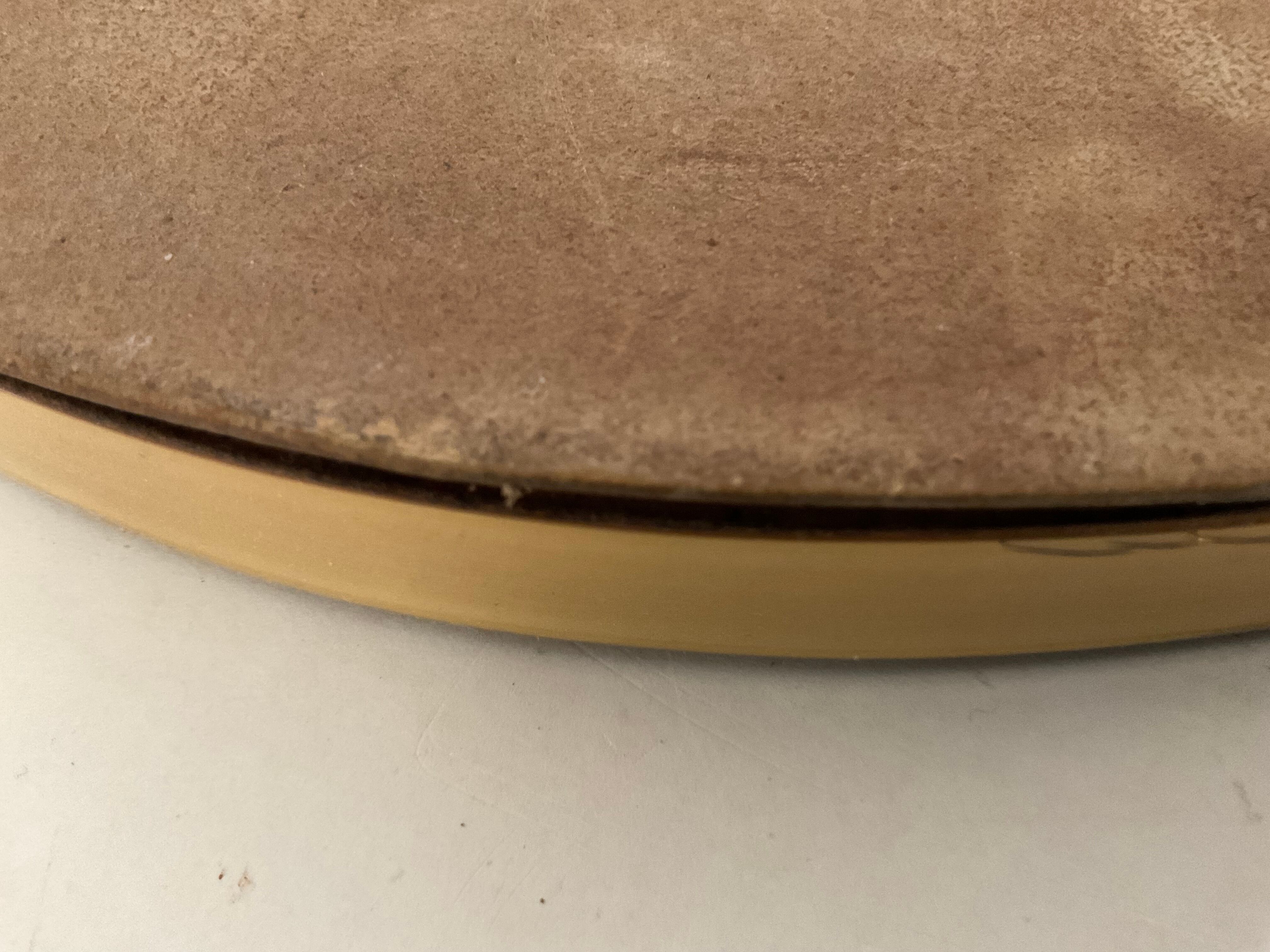 Vintage oval ceramic mirror