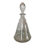 Antique engraved glass carafe