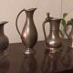 Lot de 4 miniatures en étain Rose Design International