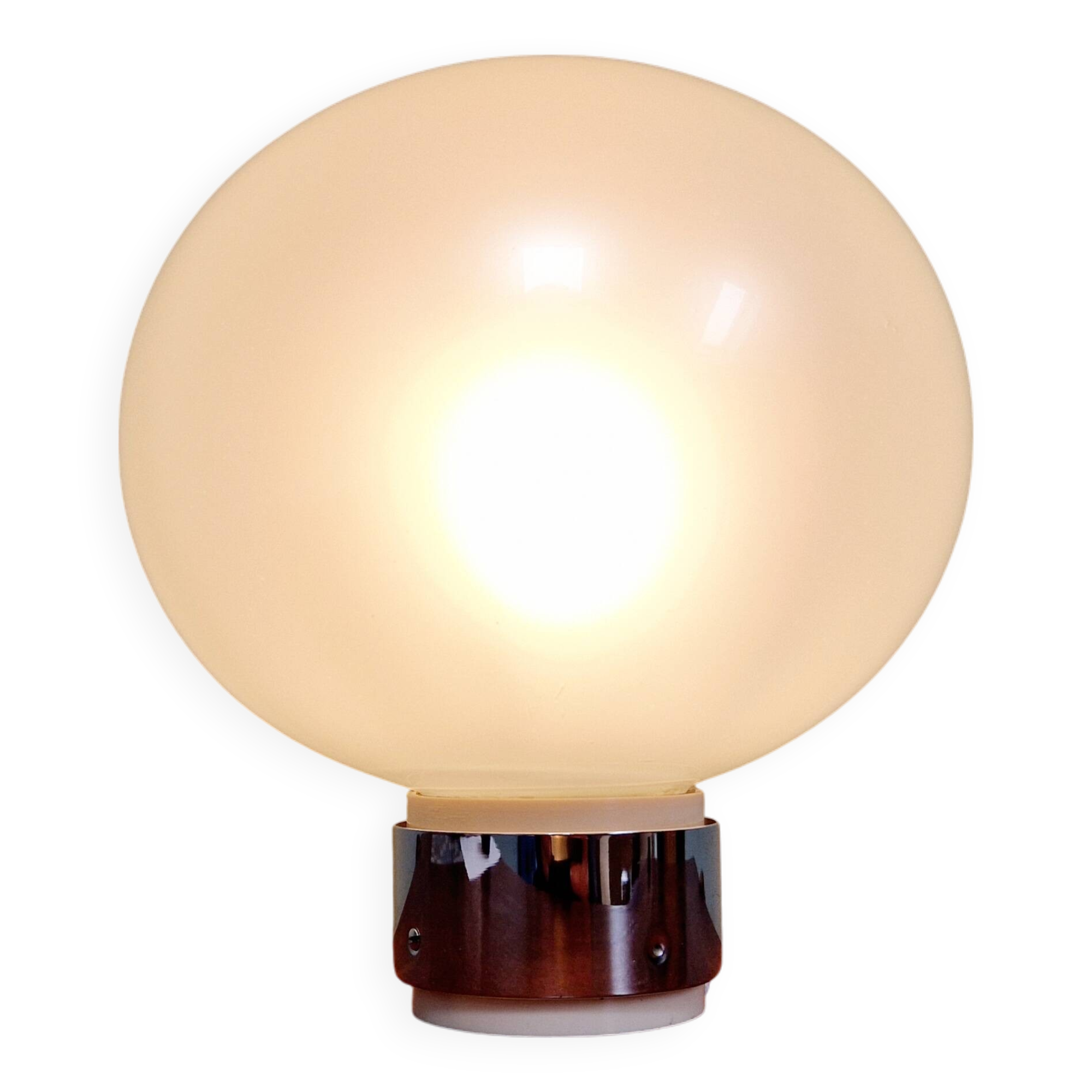 Opal glass ceiling/wall light, design Motoko Ishii, 1970