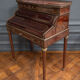 Mahogany cylinder desk nineteenth style Louis XVI red marble