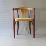 Thonet Art Deco armchair 1930, No. A 967 F, leather saddle.