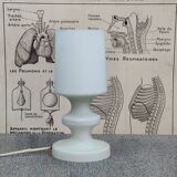 Ivan Jakes satin white opaline table lamp 1960