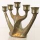 Brass brutalist candlestick from Horst Dalbeck