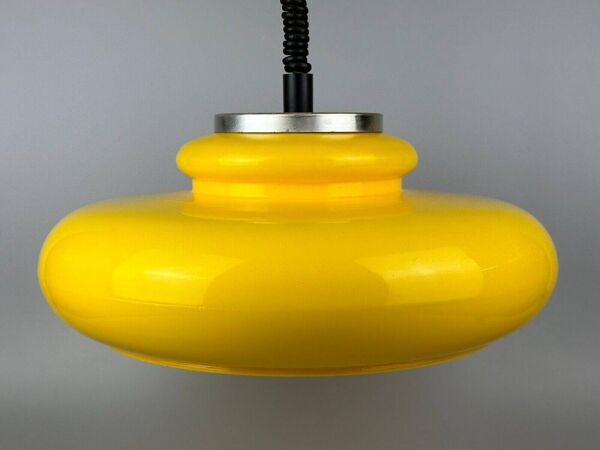 60s 70s ceiling lamp hanging lamp plastic chrome metal space age design