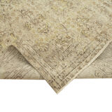Handwoven antique anatolian beige carpet 200 cm x 284 cm