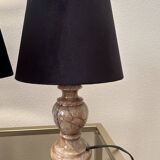 Mina France marble bedside lamp bases
